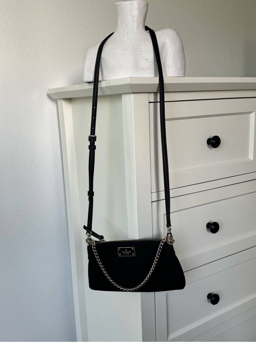 kate spade Black Nylon Crossbody with Gold Chain - Picture 3 of 10